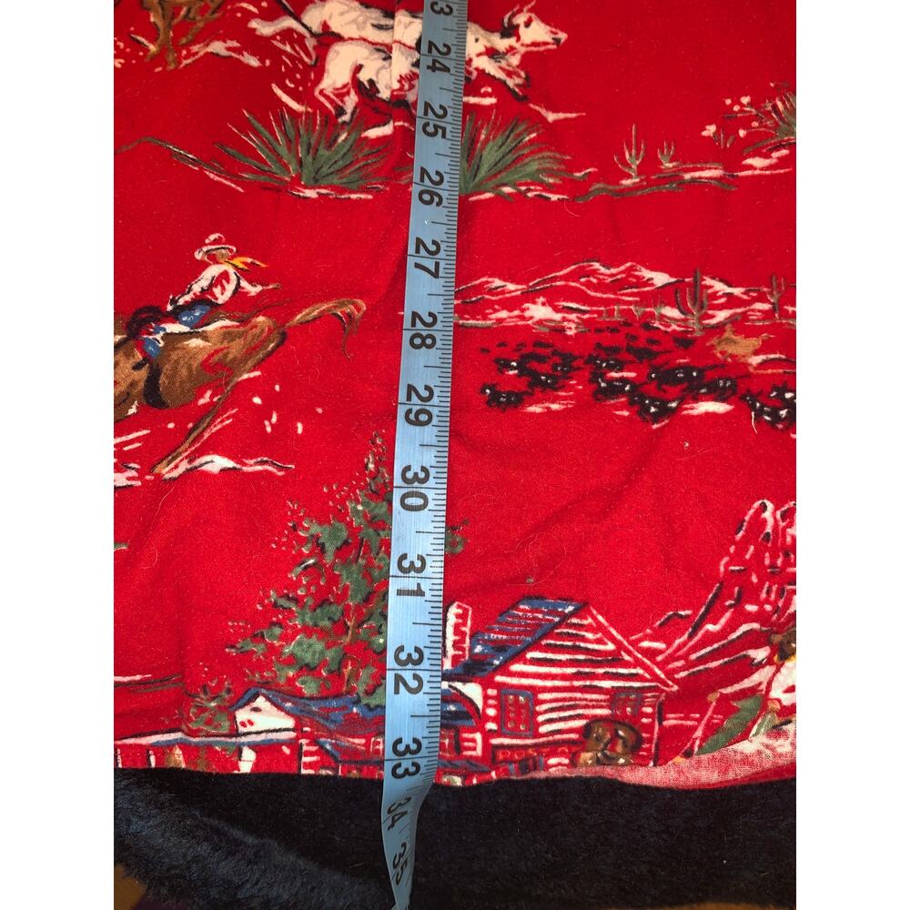 VINTAGE 80's RALPH LAUREN COWBOY WESTERN FLANNEL OVERSIZE NIGHTSHIRT - Picture 9 of 11